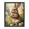 Stupell Industries Easter Bunny with Painted Eggs Floating Frame Design by Franklyn Gregory